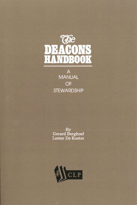 The deacons handbook a manual of stewardship. - De lo bello y sus formas / estetica (coleccion autral # 594).