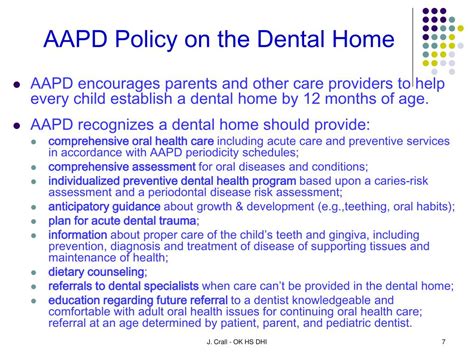 The dental home - AAPD