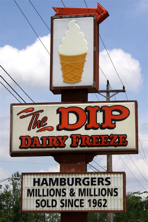 The Dip Dairy Freeze. Claimed. Review. Save. Share. 34 reviews #1 of 1 Dessert in Dover $ Dessert American Fast Food. 610 Donelson Pkwy, Dover, TN 37058-3718 +1 931-232-5927 Website. Closed now : See all hours. Improve this listing.. 