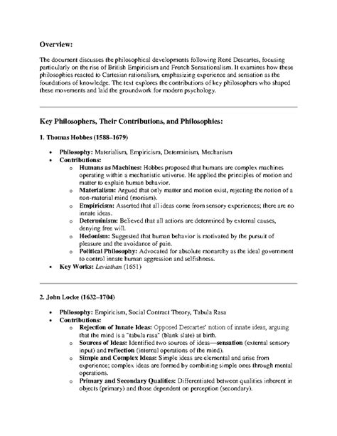 The document discusses the philosophical