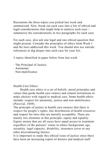 The document discusses three topics: