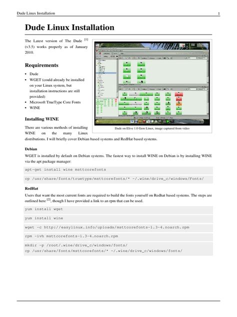The dude for linux.  note: We do not support individual installations ...