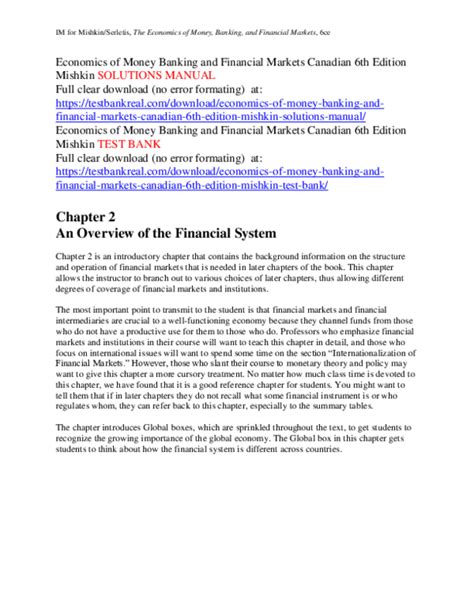 The economics of money banking and financial markets instructors manual. - Manuale tecnico an e prc 152.