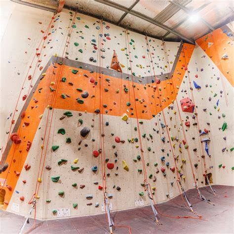 The edge rock climbing centre castle hill.  On purpose built walls, cli...