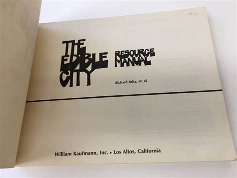 The edible city resource manual by richard britz. - The reference handbook on the comprehensive general liability policy.