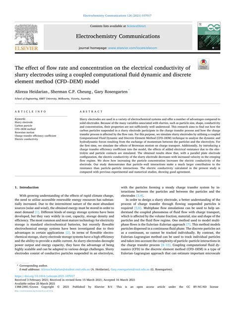 The effect of flow rate and concentration on the electrical ...