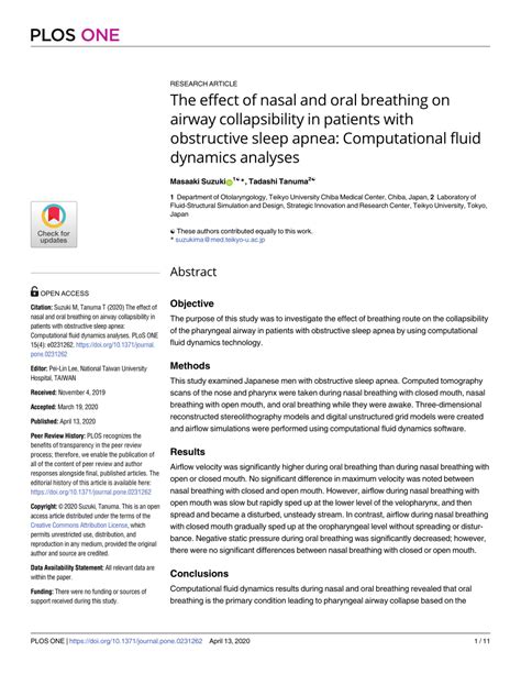 The effect of nasal and oral breathing on airway collapsibility in ...