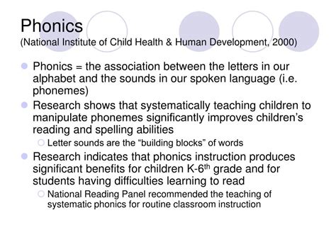 The effectiveness of synthetic phonics in the development of …