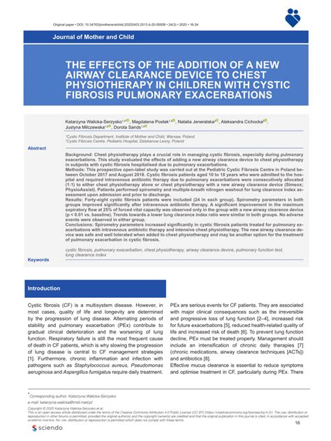 The effects of the addition of a new airway clearance device to …