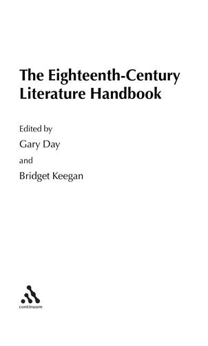 The eighteenth century literature handbook by gary day. - The principles of bacteriology a practical manual for students and physicians.