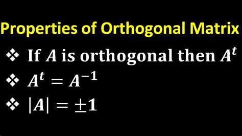 The eignevalues of an orthogonal matrix Math Help Forum