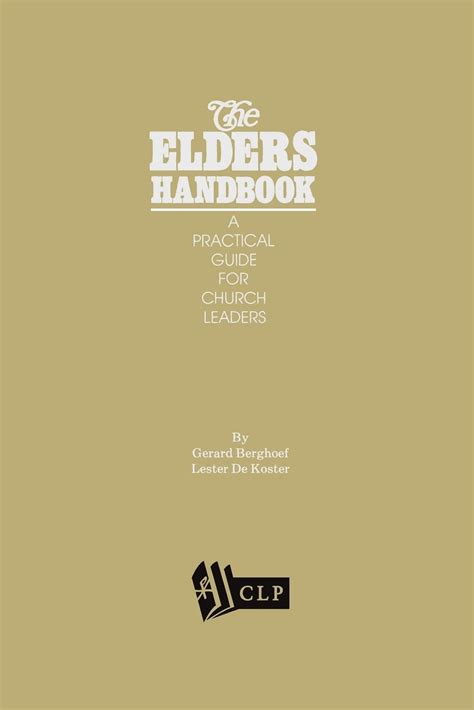 The elders handbook a practical guide for church leaders. - Yamaha road star warrior repair manual.