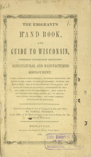 The emigrant s handbook and guide to wisconsin. - Handbook of research on asian business by henry wai chung yeung.
