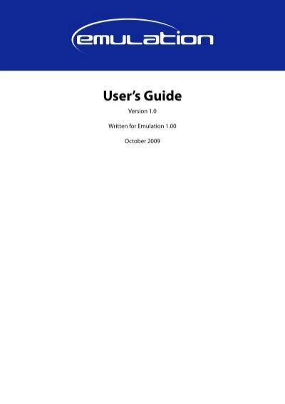 The emulation users guide by kenneth stevens. - Arduino curso practico manual practico spanish edition.