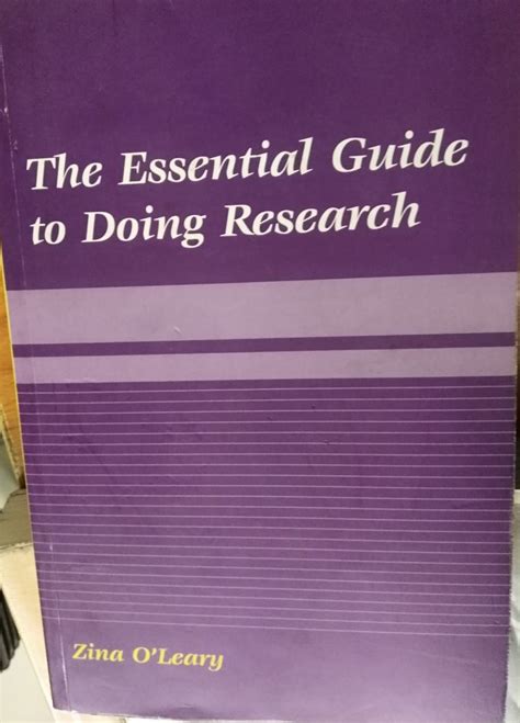 The essential guide to doing research by zina o 39 leary. - Seeing handbook of perception and cognition.