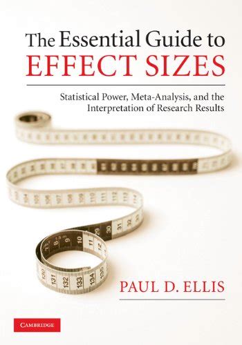 The essential guide to effect sizes statistical power meta analysis and the interpretation of research results. - U s army first aid manual kindle edition.