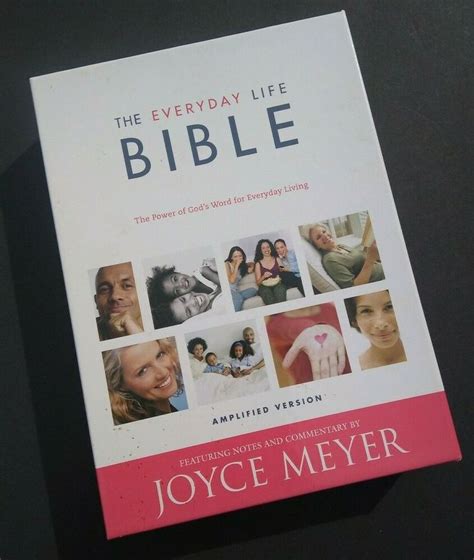 #1 New York Times bestselling author Joyce Meyer's popular study Bible; with practical commentaries, articles, and features that will help you live out your faith, is now available in the New Amplified Version. In the decade since its original publication, THE EVERYDAY LIFE BIBLE has sold 1.1 million copies, taking its place as an invaluable resource on the …. 
