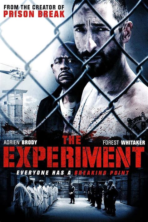The experiment 2010. 26 men are chosen to participate in the roles of guards and prisoners in a psychological study that ultimately spirals out of control.Director: Paul T. Scheu... 