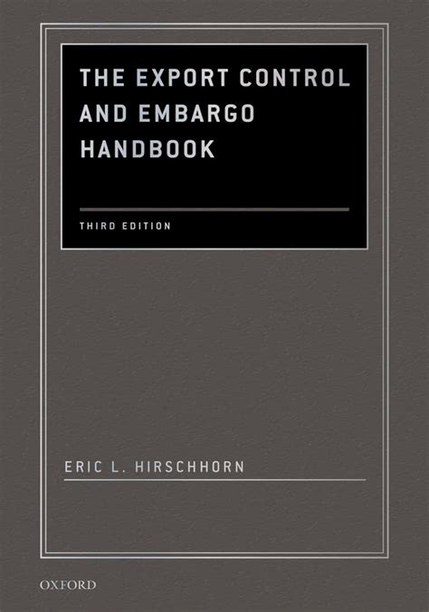 The export control and embargo handbook. - Bibbia del sesso per le donne la guida completa per capire il tuo.