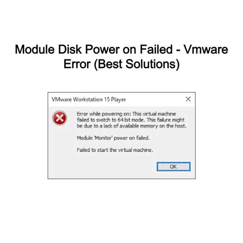 The file specified is not a virtual disk module disk power on failed.  It is gen...