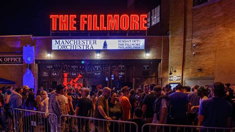 The fillmore pa. 284 reviews of The Fillmore Philadelphia "This is an absolutely awesome, solid new Philadelphia music venue. Tonight I was lucky enough to see Hall and Oates play the grand opening concert here. The moment you walk in all of the employees are helpful and friendly. Getting the 21 up bracelet was quick and simple. Literally no long lines, at most 5 min … 