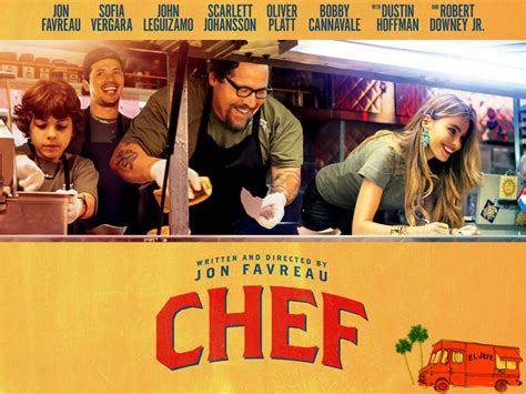 Taking to the road, Carl reignites his passion for the kitchen and, along the way, discovers a renewed zest for life and love. (Original Title - Chef) Jon Favreau (writer, director and producer) leads a hilarious all-star cast including Sofía Vergara, Scarlett Johansson, John Leguizamo, Bobby Cannavale, Dustin Hoffman, Oliver Platt, Robert .... 