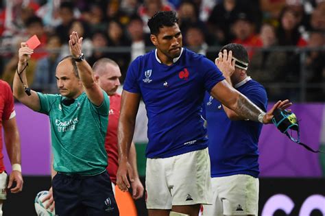 The first Rugby World Cup red card goes to England. No surprise