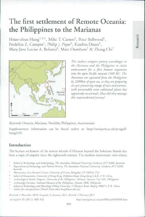 The first settlement of Remote Oceania: the Philippines to the Marianas | Antiquity | Cambridge Core