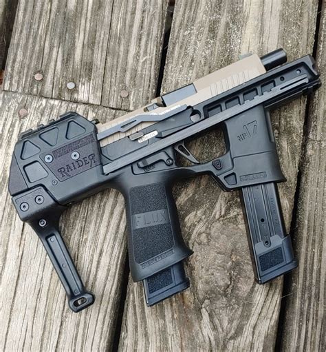 The Flux Raider is a pistol brace. I guess you don't know what is going on with those recently. If the ATF gets its way, you'd have to register the gun an SBR, pay a $200 tax, and follow some shitty regulations. Reply reply. 