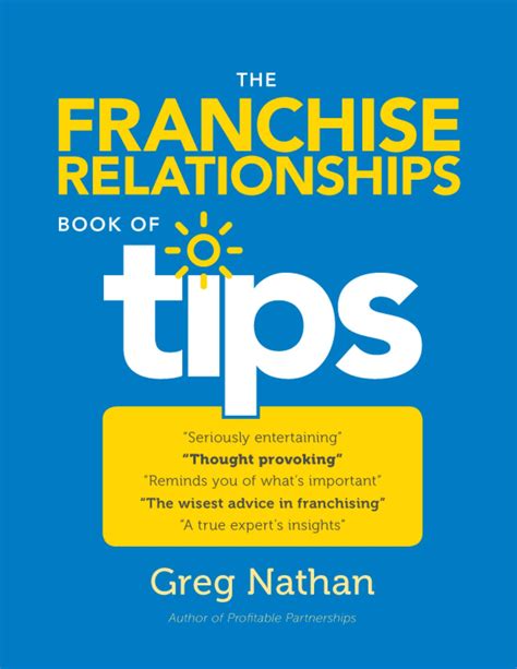 The franchise relationships book of tips by greg nathan. - Kawasaki vn 900 custom service manual.
