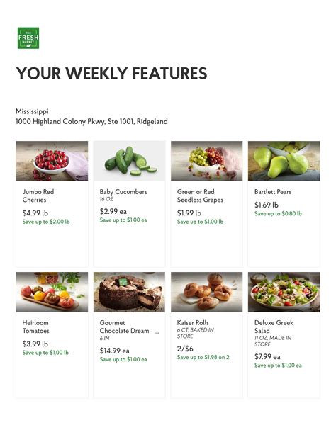 Weekly Specials | The Fresh Market. Don't Miss Our Recent Livestr