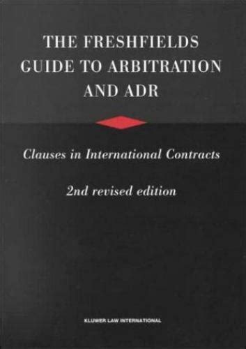 The freshfields guide to arbitration and adr clauses in international. - Sony dvd recorder rdr hdc300 manual.