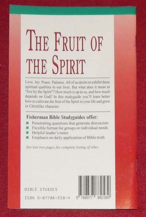 The fruit of the spirit cultivating christlike character bible study guides. - De la méthode a posteriori expérimentale.