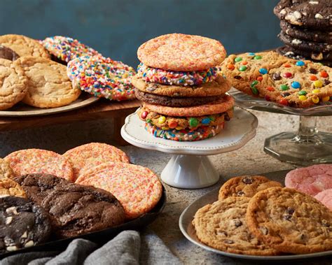 The great american cookie. Cookie flavors include: 3 Original Chocolate Chip, 3 Cookies & Cream, 3 Double Fudge, and 3 Sugar. Home / Great American Cookies / Cookie Boxes / Birthday Cake Cookies Birthday Cake Cookies 