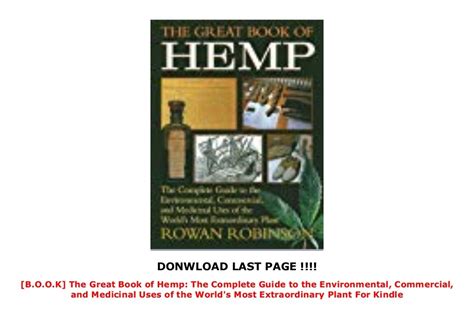 The great book of hemp the complete guide to the environmental commercial and medicinal uses of the worlds. - Still technique manual applications of a rediscovered technique of andrew.