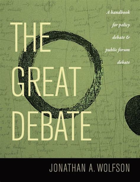 The great debate a handbook for policy debate and public forum debate. - Dell latitude atg d620 service manual.