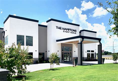 The hamptons event venue. WELCOME TO THE HAMPTONS We are the newest wedding event venue centrally located between Dallas and Ellis County, just... Read more off I-35 and Buckskin Rd in Red Oak, TX. Our modern state-of-the-art facility is sure to be the perfect setting for any occasion. As a family owned and operated business, we cherish... 