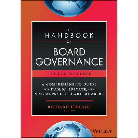 The handbook of board governance by richard leblanc. - Solfa note for lead giuthar prasies.