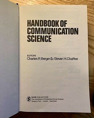 The handbook of communication science by charles r berger. - Nissan primera p11 144 service manual.