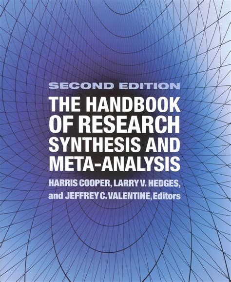 The handbook of research synthesis and meta analysis 2nd second edition by unknown 2009. - Alt- und mittelsteinzeitliche fundplätze des rheinlandes.