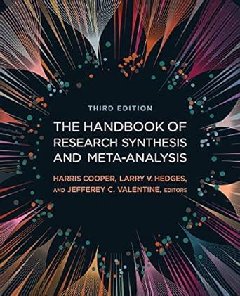 The handbook of research synthesis and meta analysis by harris cooper. - Tout reparer installer et renover guide pas a pas.