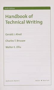 The handbook of technical writing by gerald j alred. - The self help guide for veterans of the gulf war.