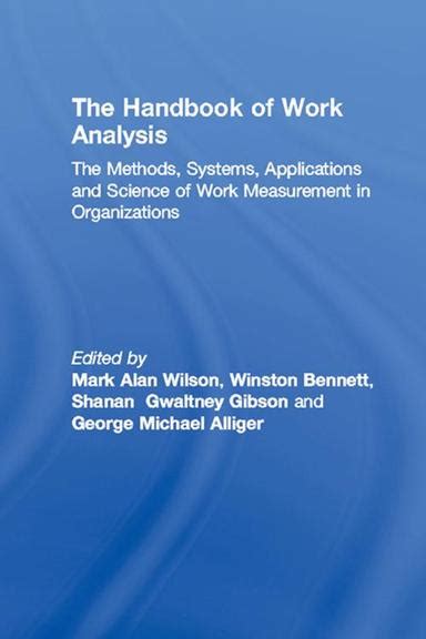 The handbook of work analysis by mark alan wilson. - Hvac systems design handbook third edition.
