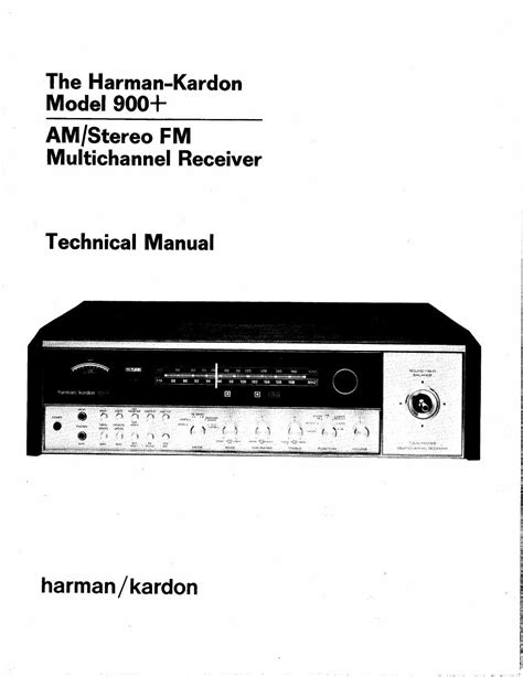 The harman kardon 900 am stereo fm multichannel receiver repair manual. - Untersuchungen zur erläuterung der älteren geschichte russlands..