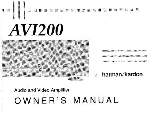 The harman kardon avi200 audio and video amplifier service manual. - Practical thai a communication guide for.