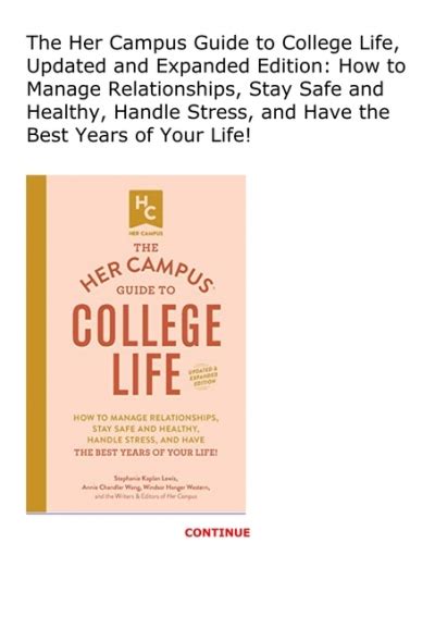The her campus guide to college life how to manage relationships stay safe and healthy handle stress and have. - Invertebrate zoology study guide and answers.