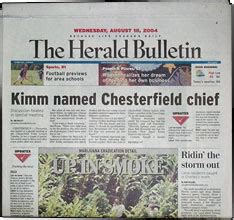 The Herald Bulletin also publishes the Sampler Edition, a free distribution weekly circulated to households in the greater Anderson, Ind. area who do not subscribe to The Herald Bulletin. The Herald Bulletin is a commercial printer for other publications. The Herald Bulletin has a long history of serving east-central Indiana, beginning as a .... 