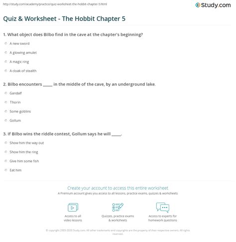 The hobbit chapter 5 questions and answers.  The Hobbit Chapter By Chapter Summary A...