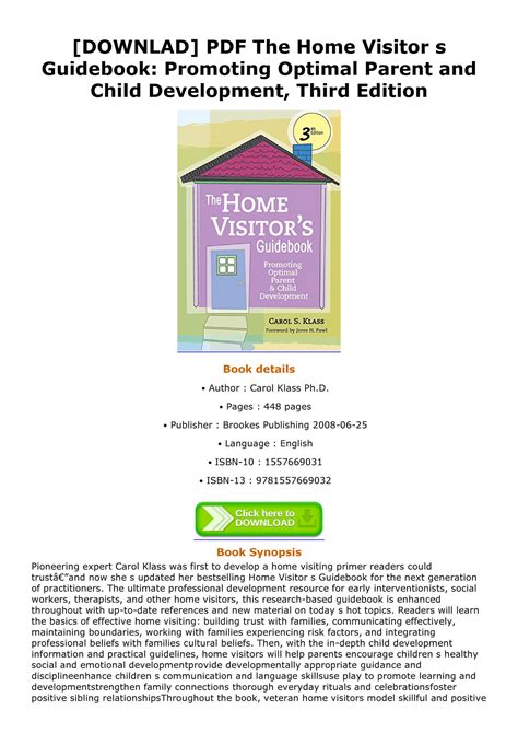 The home visitors guidebook promoting optimal parent and child development third edition. - Kenmore elite dryer repair manual free.