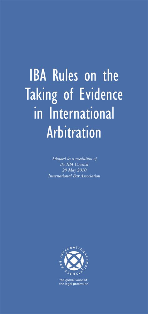 The iba rules on the taking of evidence in international arbitration a guide. - Ap chemistry 2011 free response scoring guidelines.